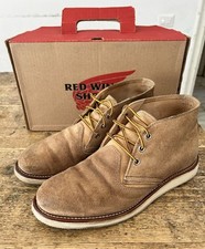 Red Wing 3143 Chukka Scarpe Stivali Sand Eu 42,5 USA 9,5 Uk 8,5 Made USA Worker