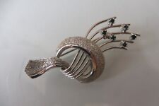 Bella Vecchio Spilla, 925 Argento Con Pietre Verdi