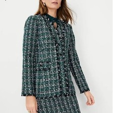 Giacca tweed ann taylor verde - giacca,