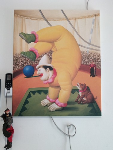 Stampa tela stile - stile, botero