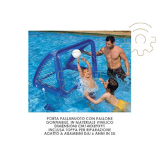 Intex 58507 porta pallanuoto gonfiabile con pallone cm 140x89x91 inclusa toppa r