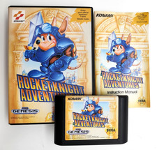 Rocket Knight Adventures (Sega Genesis, 1993) COMPLETO CIB autentico testato!