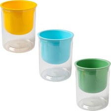  3 vasi da fiori autoirriganti in plastica, fioriere per irrigazione per piante