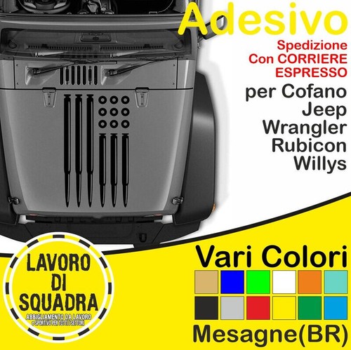 Adesivo cofano jeep - cofano, wrangler