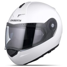 CASCO MODULARE SCHUBERTH C3 PRO GLOSSY WHITE MONO BIANCO DOPPIA VISIERA IN FIBRA