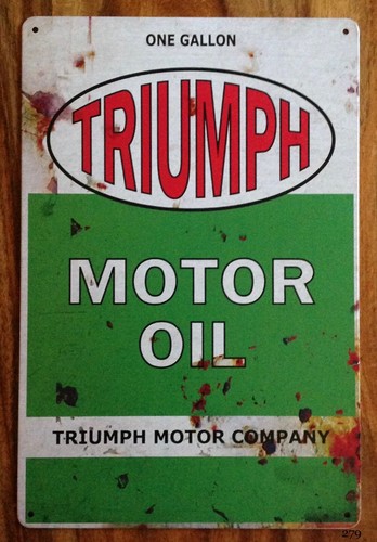 Insegna metallo triumph motor - metallo,