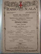 Locandina Teatro alla Scala 00/03/1992 C. Collodi PINOCCHIO L. Quintavalla