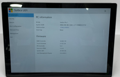 Microsoft surface pro i5 - pro, 12"