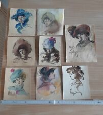 Ritratto di donna NAMIS Nando Miselli acquerello tecnica mista.   Prezzo CAD.UNO