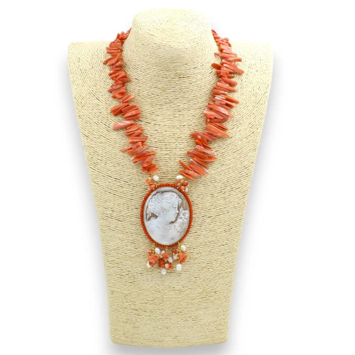 Collana corallo rosa 70 - di, l