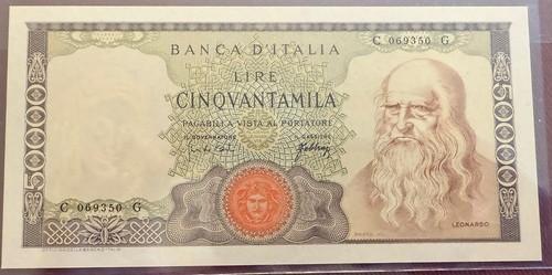 50000 lire leonardo - 50000,