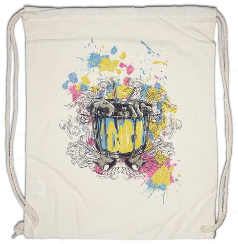 Vaso colorato con mani zombie