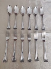 Posate antiche in argento 800, 935 grammi