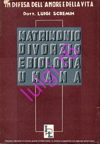 Matrimonio divorzio biologia - e,