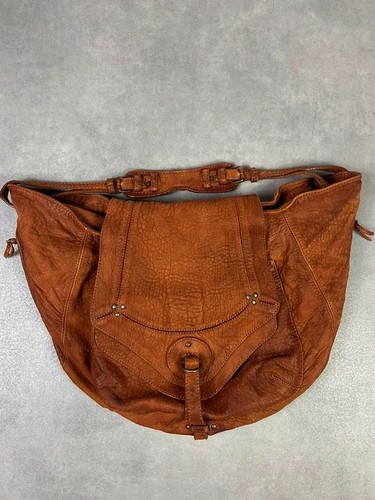 Sac main cuir marron - main,