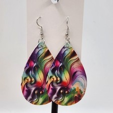 Orecchini goccia ecopelle - orecchini,