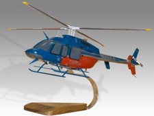 Bell 407 LifeStar Solid Kiln Dried Mahogany Wood Handcrafted Display Model