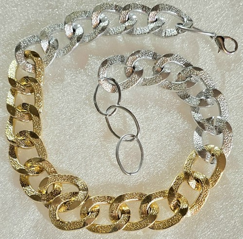 Collana bicolore grossa larga