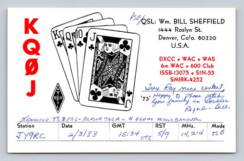 Radioamatore qsl kq0j denver - qsl,