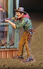 CS01219 Cowboy Firing Winchester. By The Collectors ShowCase