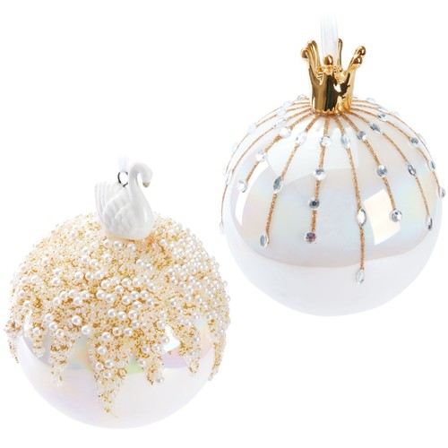 Palline natale vetro cm - palline,
