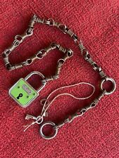 Catenelle / manette dei Carabinieri Reali d'epoca WWI WWII completo di lucchetto