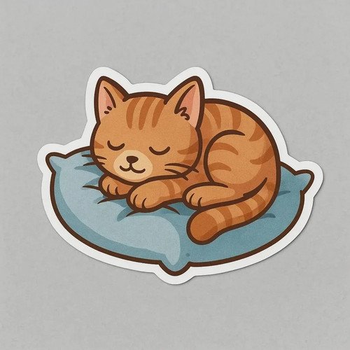 Gattino che dorme cuscino - che, su