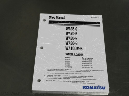 Komatsu wa65 wa70 6 - wa65-6,, wa70-6