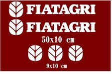 FIATAGRI Adesivi Kit 5 Pezzi CON SPIGA PER TRATTORI AGRICOLI FIAT