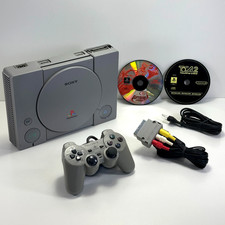 PlayStation 1 SONY PS1 Fat CONSOLE + CONTROLLER ORIGINALE CAVI E 2 GIOCHI - PAL