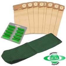 KIT DI RICAMBI FOLLETTO VK120 VK121 VK122 SACCHETTI + PROFUMI + FILTRO IN STOFFA