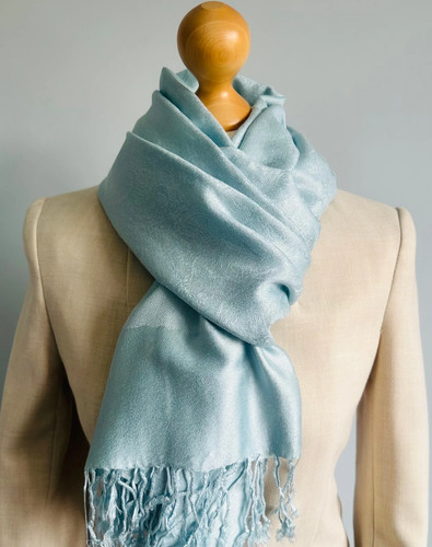 Sciarpa blu chiaro - , pallido