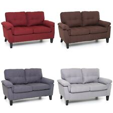 Divano BERLINO In Tessuto 2 Posti Imbottito, Con Braccioli