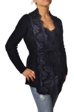 Cardigan donna Pink Memories manica lunga blu scuro 829