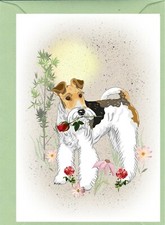 Filo Fox Terrier cane (4"x 6")