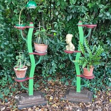 COPPIA DI PORTAVASO PIEDISTALLO PORTA FIORI PIANTE STATUE BUSTO ETAGERE GIARDINO