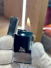 ACCENDINO LUBINSKI RAVENNA A FIAMMA DOLCE CROMO GRANA DI RISO E LACCA NERA