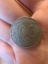 Moneta 100 Lire 1996 Testa Grande
