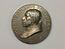 roma medaglia papa pio dodicesimo chiesa s.eugenio  1951 argento mistruzzi