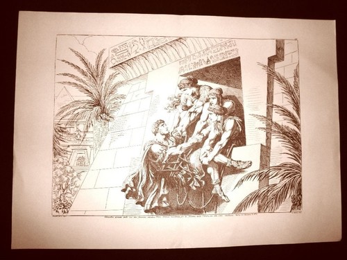 Litografia cleopatra salva - litografia,