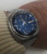 Seiko Bell-Matic BLU Dial 4006-6031 Day Date Alarm 17 Jewel - vegliarino