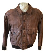 Giacca in Pelle uomo LM La Matta Upland Giubbotto Giubbino Bomber Vintage tg 50