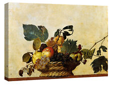 Canvashop Quadri moderni cm 100x70 Caravaggio canestra di frutta stampa su tela