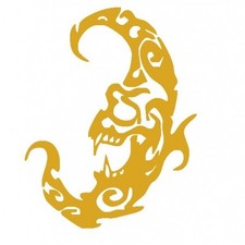 Valentino Rossi Moon - Adesivo PreSpaziato - Gold - 20cm