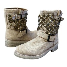 ASH Titanic Leather Stud Moto