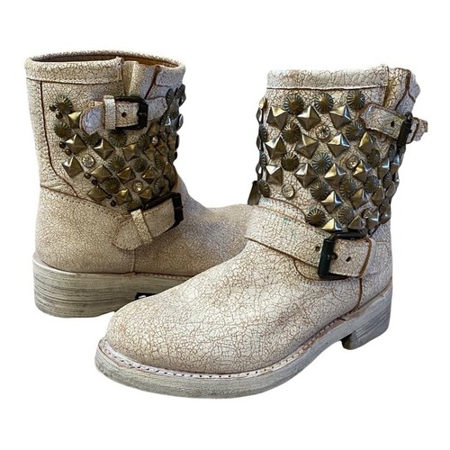 Ash titanic leather stud moto - titanic,