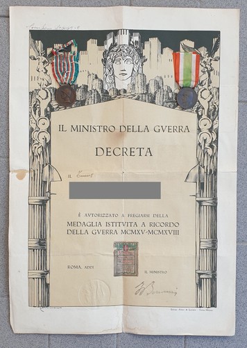 Attestato tenente grande - attestato,
