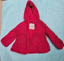 Giacca in pizzo rosa caldo