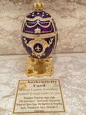Scatola portagioie uovo designer Fabergé uovo Faberge oro 24k regalo anniversario Fabergé