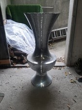 Vaso decorato a mano con specchietti quadrati colore argento